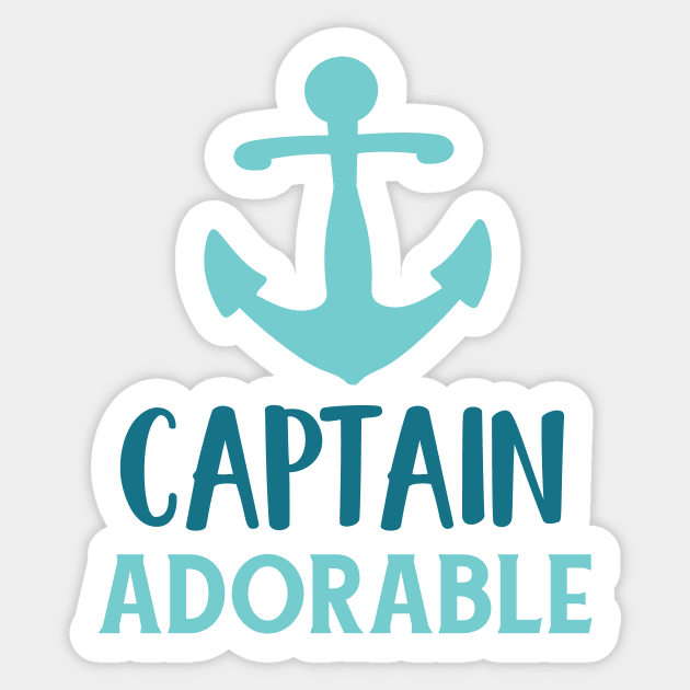 Captain Adorable, Boat Anchor, Sailor, Sailing Sticker by Jelena Dunčević